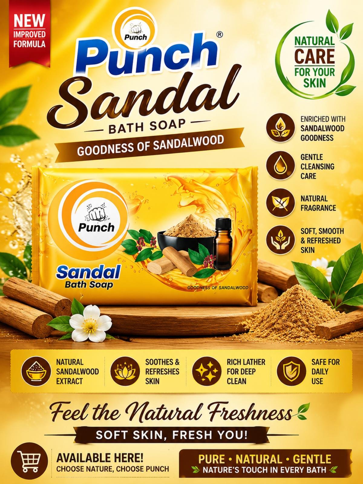PUNCH HALDI &CHANDAN SHOP(100gm)